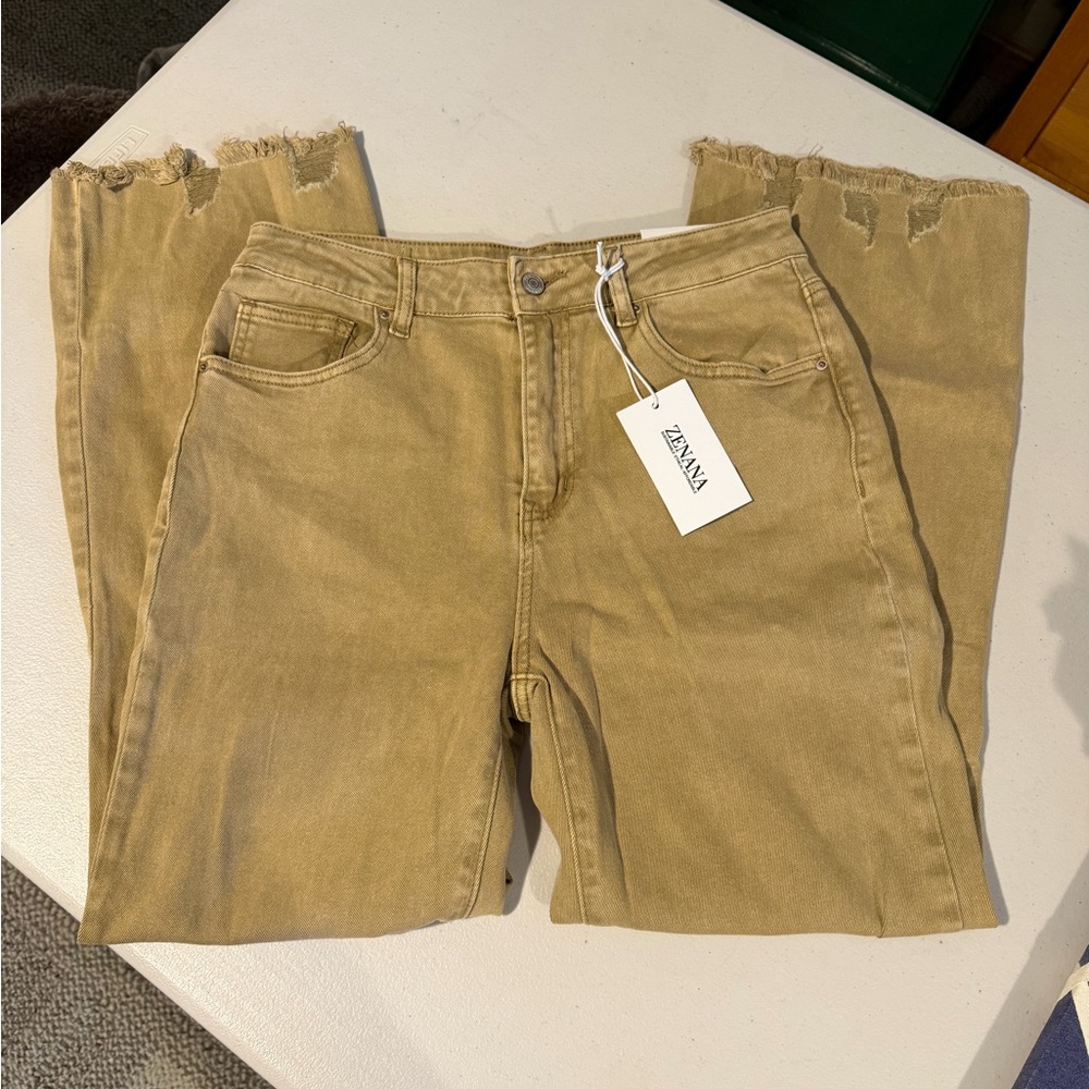 NWT Zenana cropped flare jeans